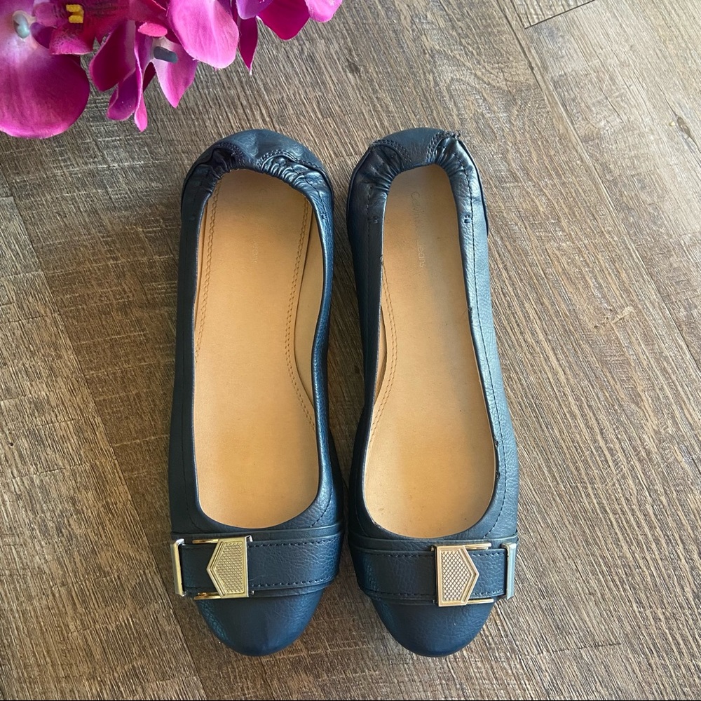 CALVIN KLEIN Cirus Buckle Ballet Flats